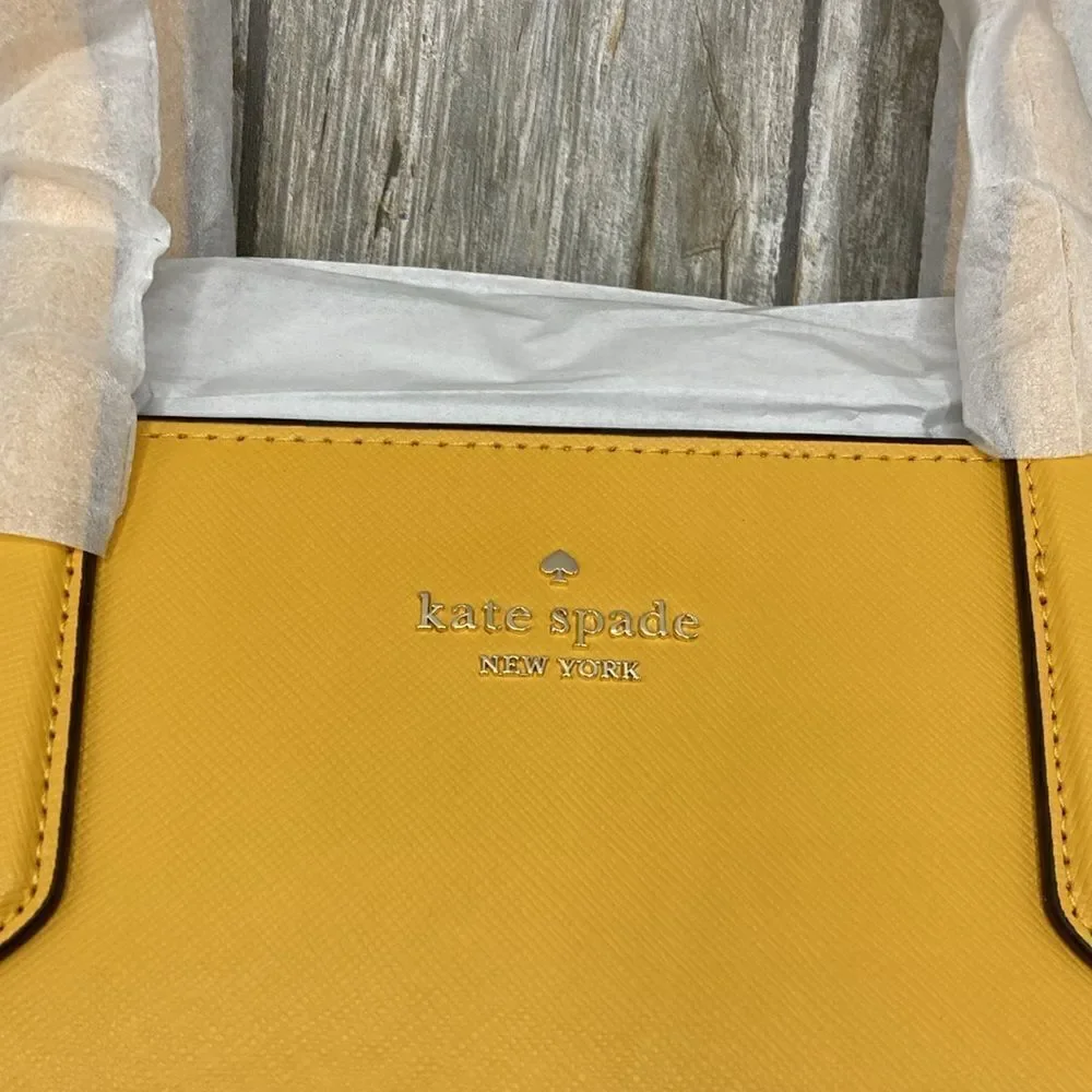 Kate Spade Yellow Gold Fall Staci Medium Tote Bag Purse